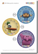 Pocoyo Birthday Party Coasters