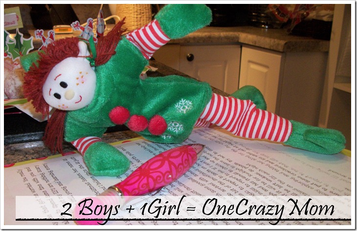 Elf Becky working out and writting a letter