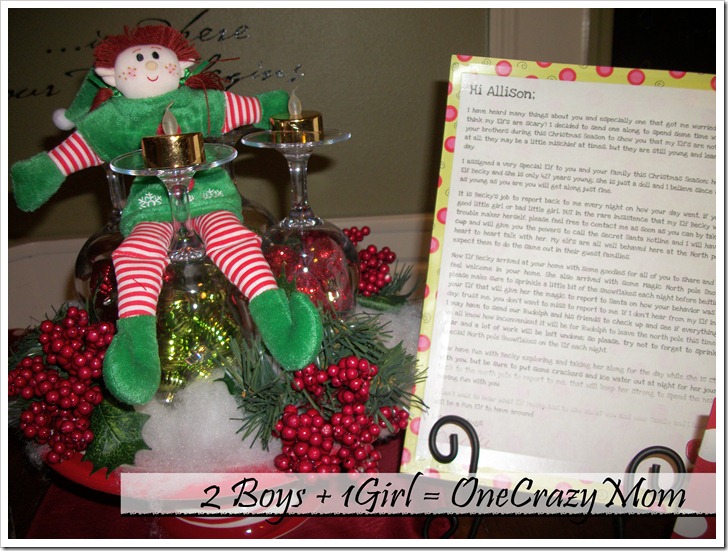 Our Elf Becky arrived with goodies  3