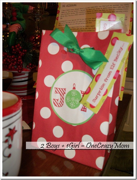 Our Elf Becky arrived with goodies  and a surprise for the Princess