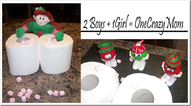 Elf Becky in the middle of a Snowball fight with the mnm guys 2