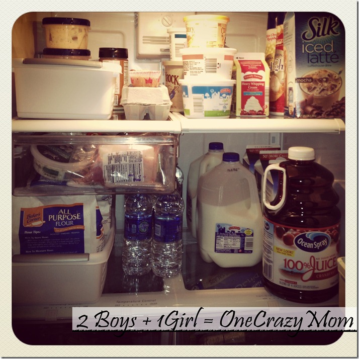 Organize your fridge with simple bins 2