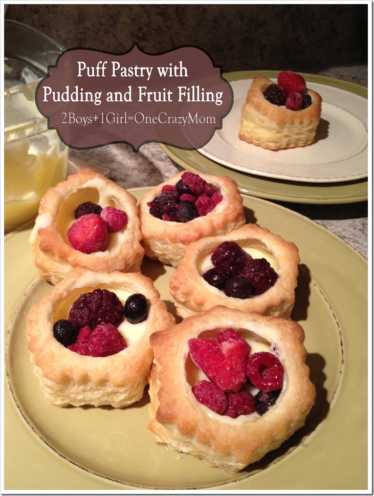 Fruit and Pudding filled Puff Pastry ala French