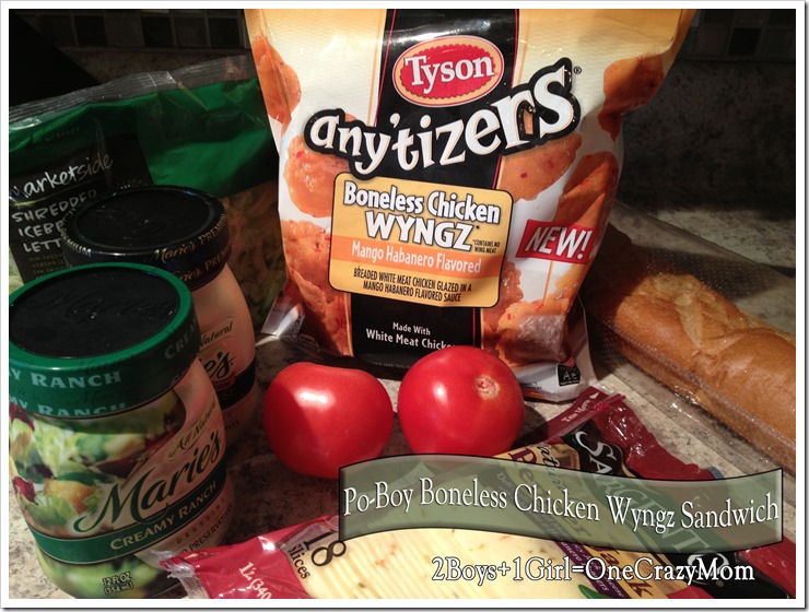 Simple po-Boy Bonless Chicken #GiveMeWyngz Sandwich creation this is what you need