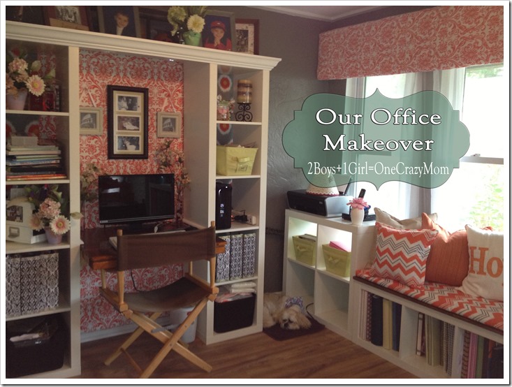 our finished office makeover all #DYI work and simpl changed with some colors and a few projects a different view