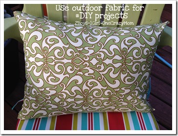No Sew Outdoor pillows in no time