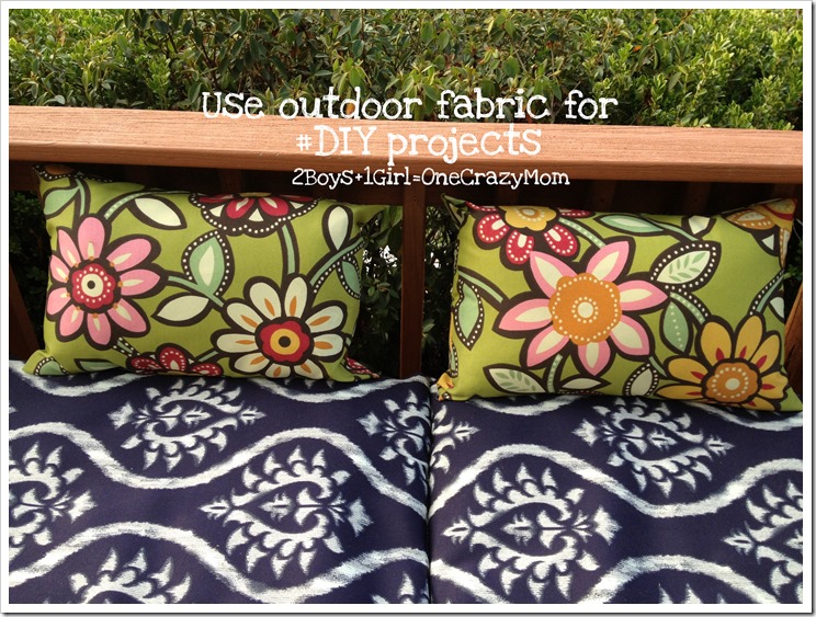 No Sew outdoor fabric projects #Simple #Diy pillow