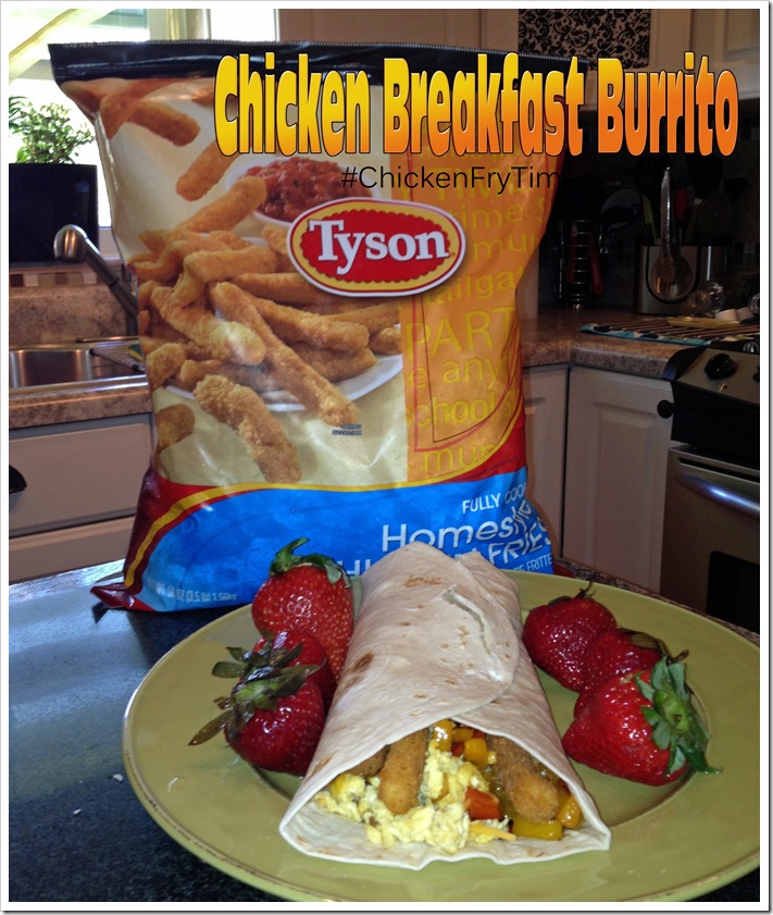 Simple Breakfast Chicken Burrito with #ChickenFryTime #Yummy #cbias