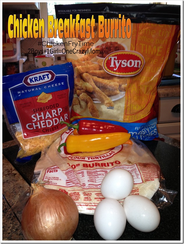 Simple Breakfast Chicken Burrito with #ChickenFryTime #cbias This is what you need