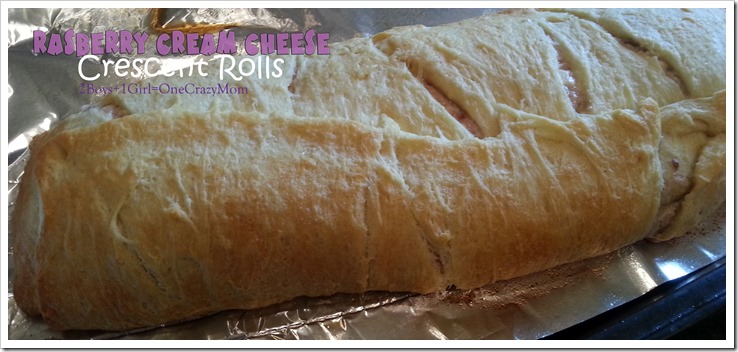 Rasberry Cream Cheese Crescent Rolls #ThatsBreakfast #recipe  coming out the oven
