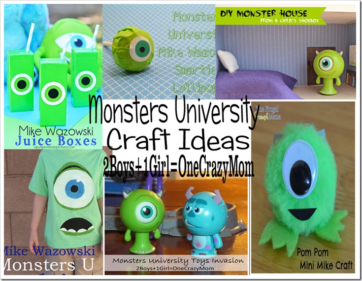 #MonstersUniversity craft ideas