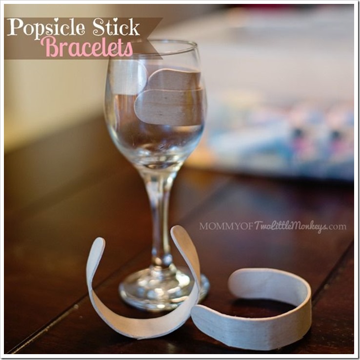 Popsicle stick bracelet #PopsicleMom