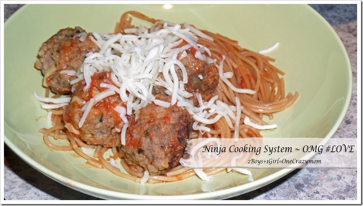 There is a new way to cook with Ninja Cooking System #Review and simple  Spaghetti in under 30 minutes #Recipe - 2 Boys + 1 Girl = One Crazy Mom
