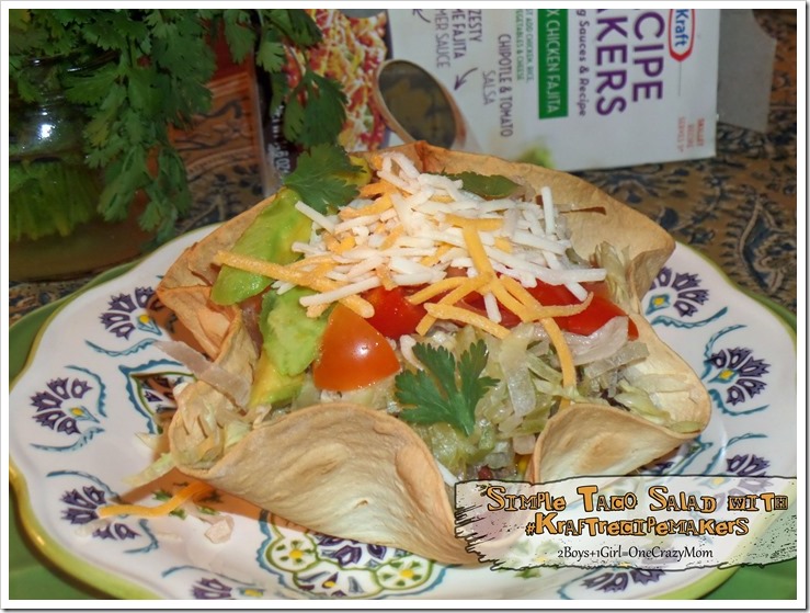 Dish up a Simple dinner in no time with #kraftrecipemakers we made a delicious Taco Salad #Shop