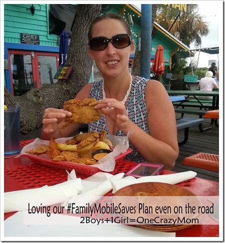 thanks to our cheap wireless cell plan I was able to find a great place to dine on vacation #FamilyMobileSaves #shop #ad
