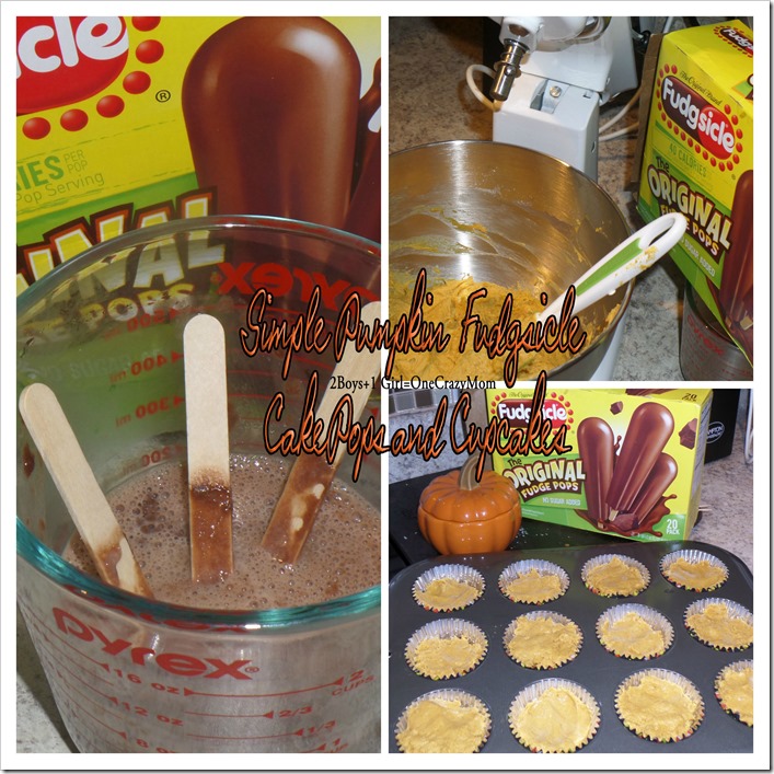 Make Simple Pumpkin and Fudgsicle Cake Pops or Cupcakes in no time just like #PopsicleMom #Recipe 