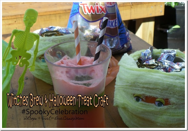 Witches Brew Halloween Recipe & Mummy Pumpkin Craft are my #SpookyCelebration creation in time for Halloween #shop