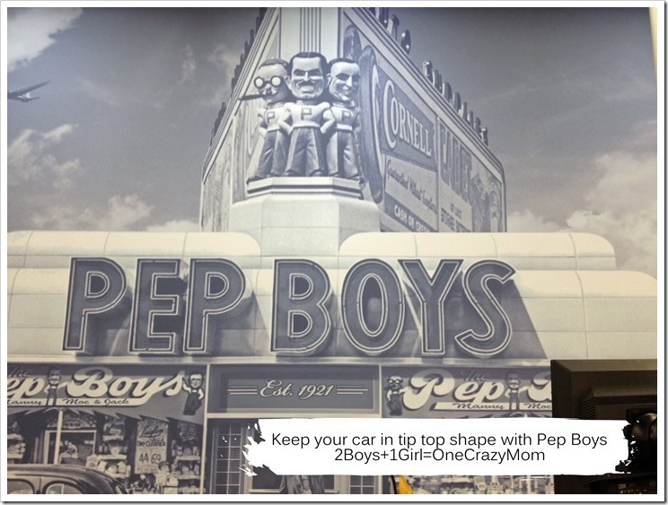 Love the newly remodeled Pep Boys location to keep my car in tip top shape