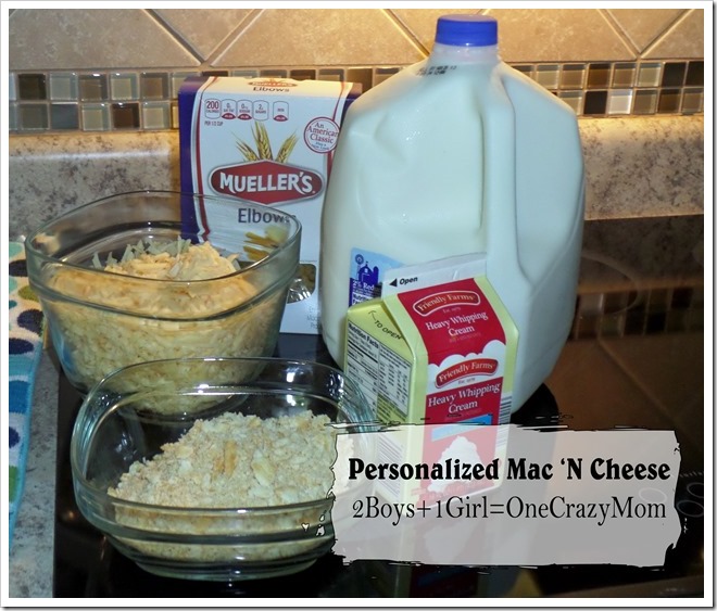 Homemade Mac’ N Cheese personalized to everyone's likes and loving the Bobby Flay Ramekins #Recipe