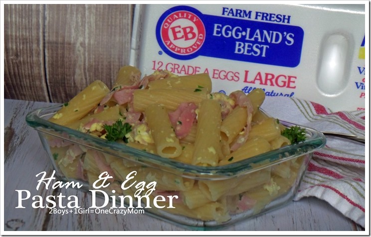 A German Ham & Egg Pasta Dinner #recipe that will have you asking for seconds #Giveaway