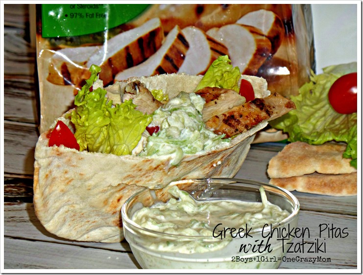 #ad Dish up a Simple Greek Chicken Pita with Tzaziki for a Family Dinner Night #TysonMovieTicket #CollectiveBias