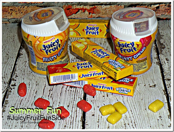 Enjoy your summer fun with chewing gum and show your #JuicyFruitFunSide #shop