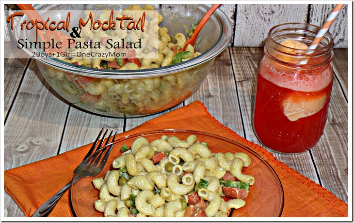 We are dishing up a Simple Pasta Salad with a Mocktail KOOL-AID Sorbet Punch and #PackedWithSavings #shop