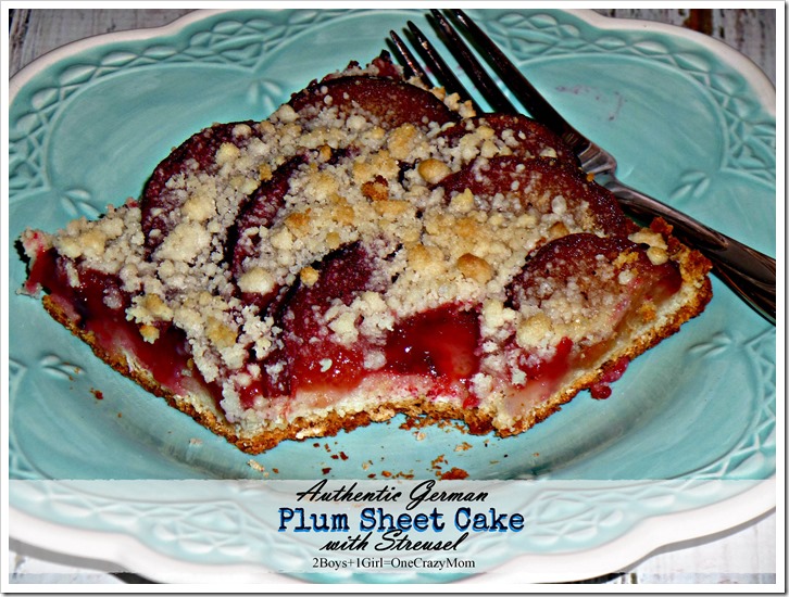 Authentic German Plum Cake with Streusel #Recipe Perfect for Fall