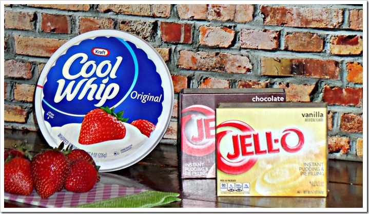 Make a simple snack recipe Vanilla n’ Strawberry Popsicles extra special if you #AddCoolWhip 