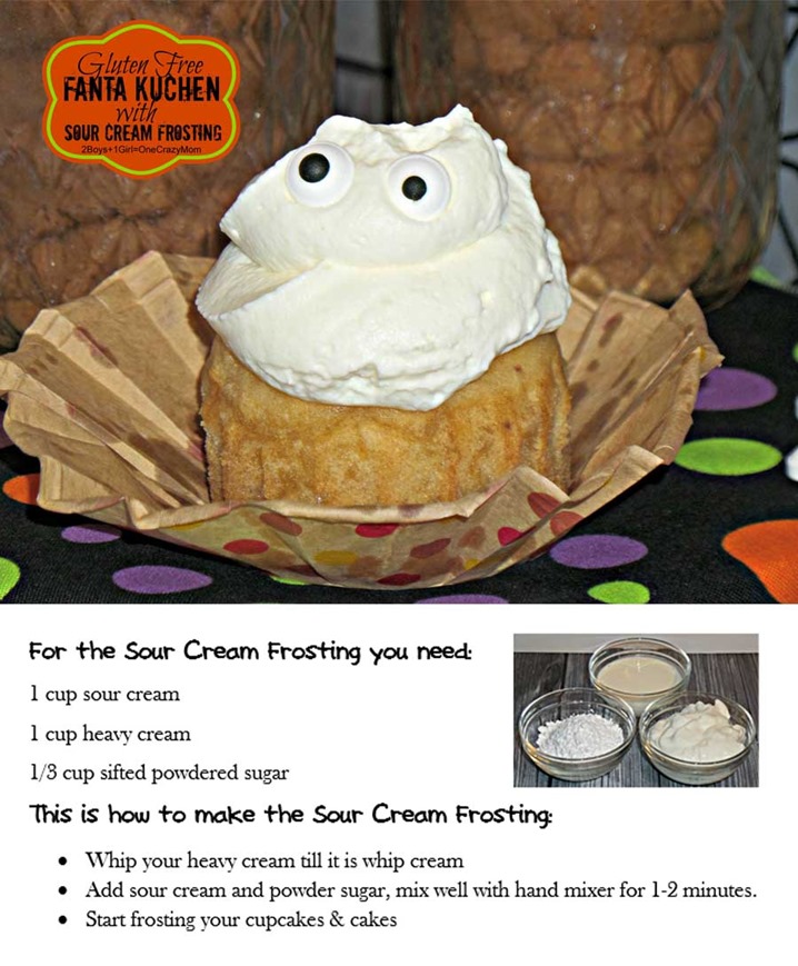 A Gluten Free Fanta cake can be so simple and a #SpookySnack #Recipe #Shop Sour Cream Frosting