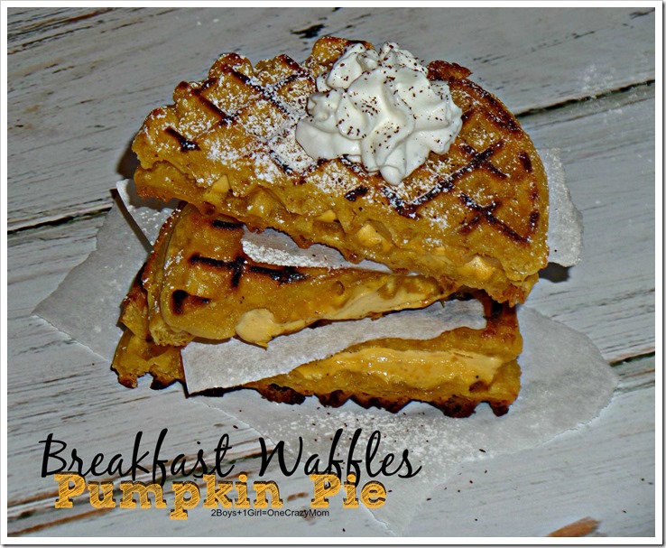We are dishing up delicious Frozen Breakfast Waffles a la Pumpkin Pie #4MoreWaffles #shop