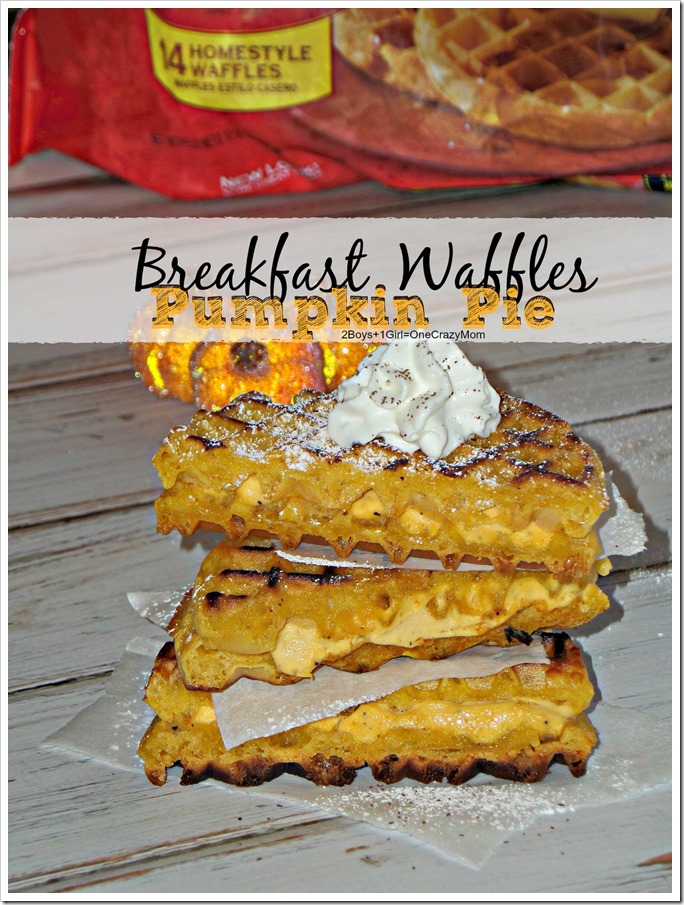 We are dishing up delicious Frozen Breakfast Waffles a la Pumpkin Pie #4MoreWaffles #shop