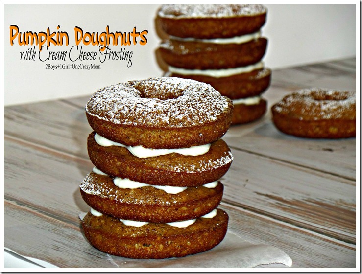 Pumpkin Doughnuts with Cream Cheese Frosting simple and delicious #Recipe 