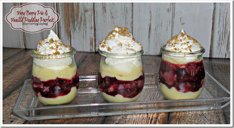 Kicking Pie up a notch with this simple Very Berry Pie & Vanilla Pudding Parfait #ThankfullySweet recipe idea #ad