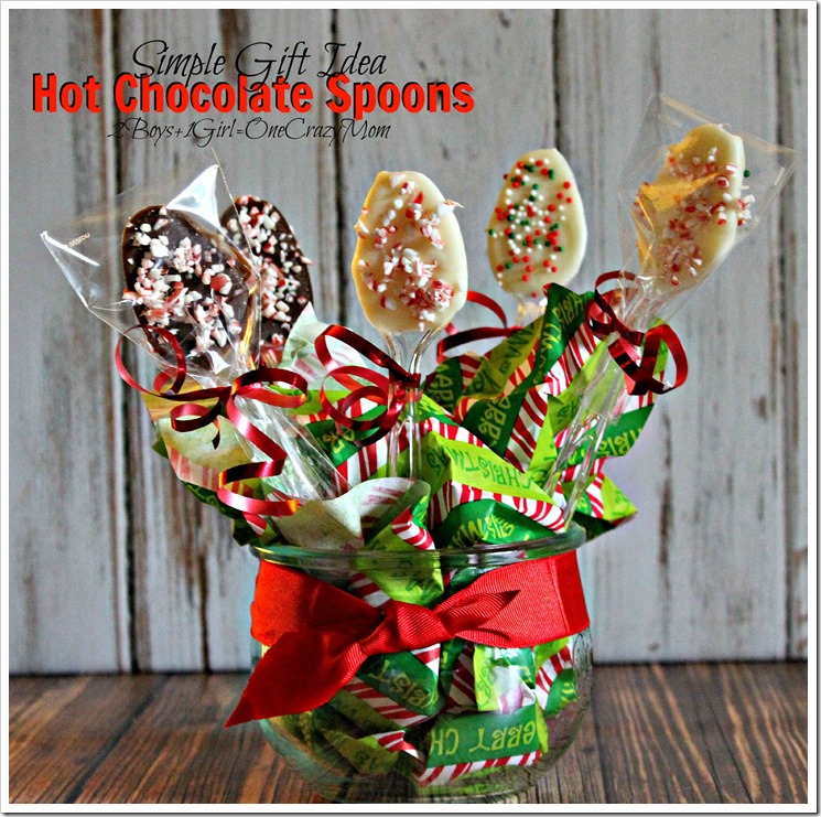 make a simple #DIY Christmas Gift Idea #Chocolate Spoons copy