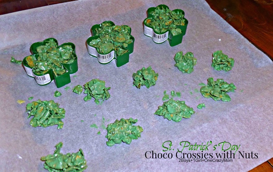 Simple no bake Choco Crossies in Green for St. Patrick’s Day #Recipe 