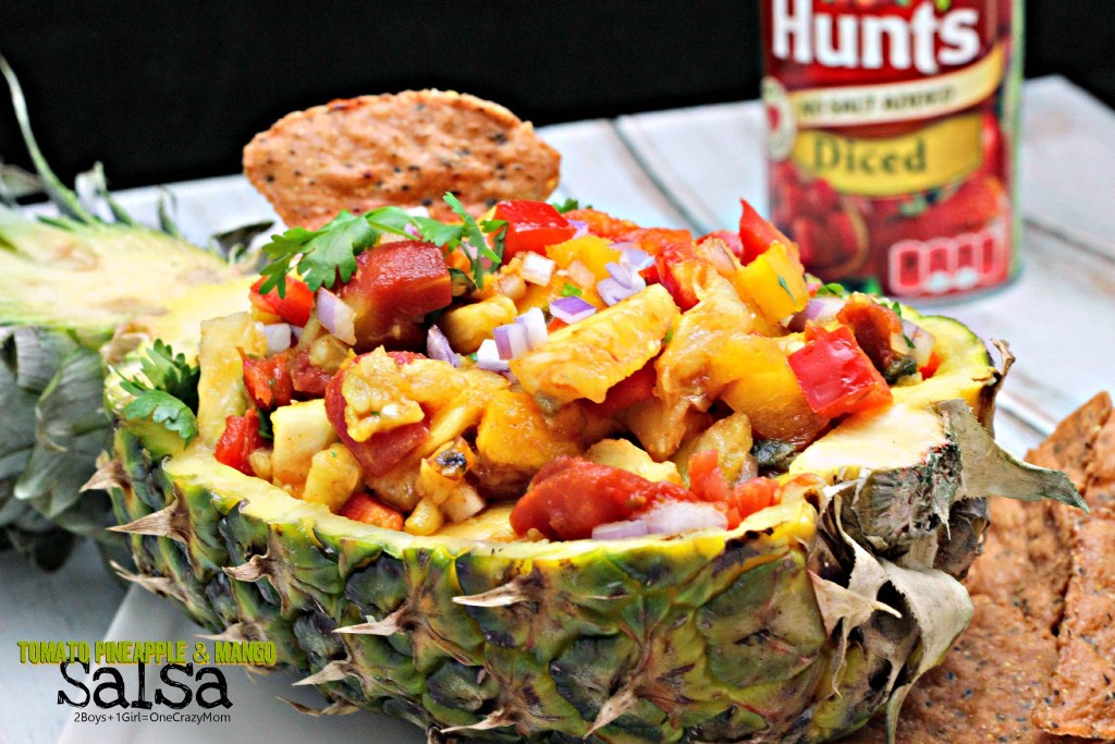 Dish up a simple tomato & mango Salsa #Recipe  #HuntsFreshTwists
