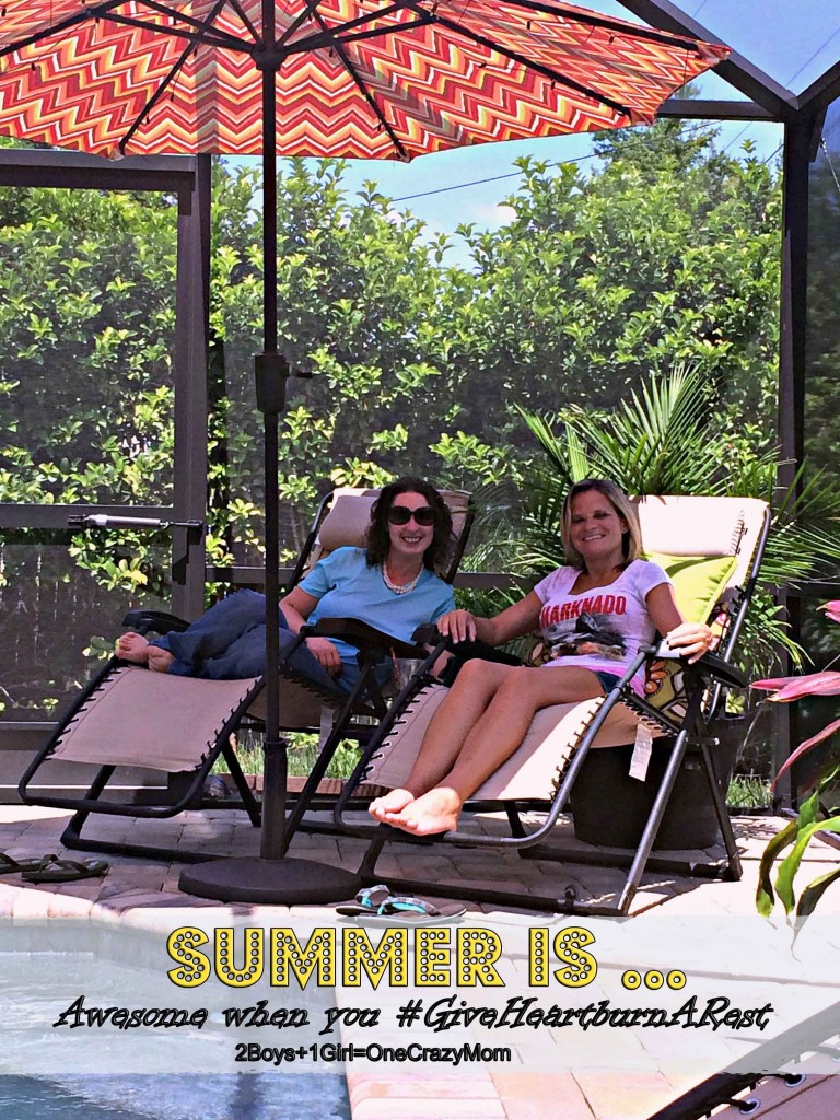 Summer is having funn with your BFF at the Pool #GiveHeartburnARest