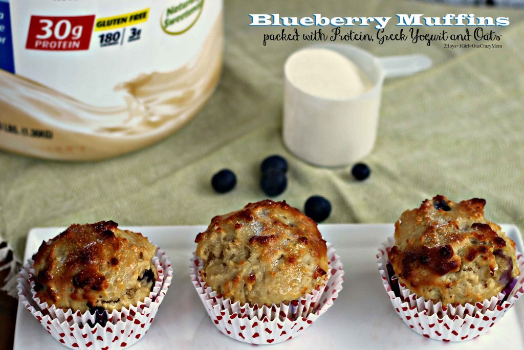 simple way to add some protein to your Blueberry Oats Muffins #Recipe