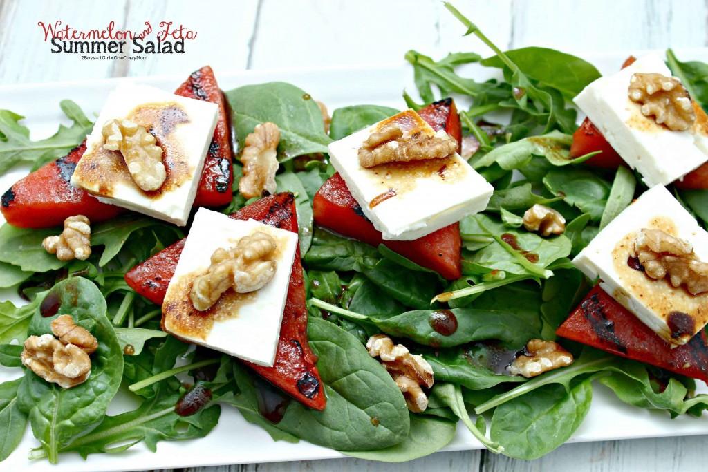 Watermelon and Feta Salad #Recipe perfect to #FireUpTheGrill