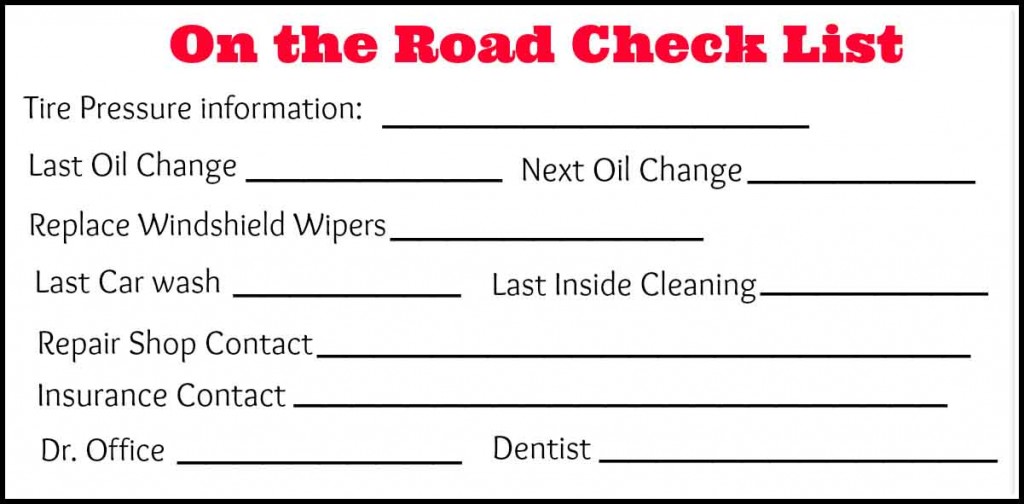 On the Road Checklist for teens #1stImpressionsCount