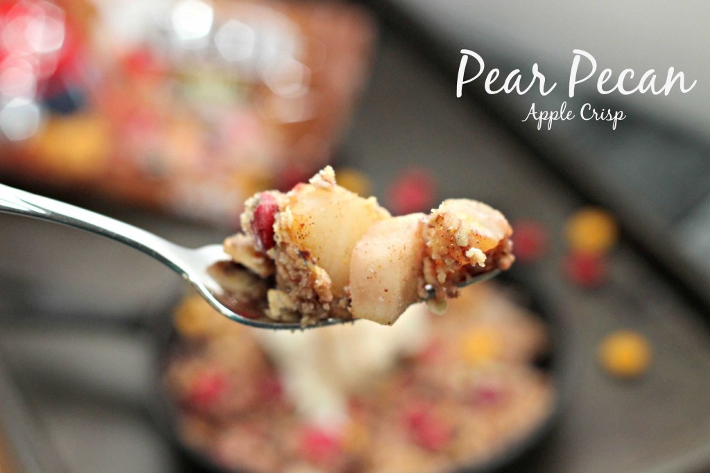 take a byte of my pear pecan apple crisp #BakeInTheFun