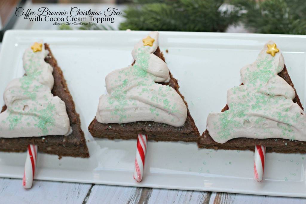 Coffee Brownie Christmas Tree Recipe idea with Starbucks products #MakeItMerrier #holidays