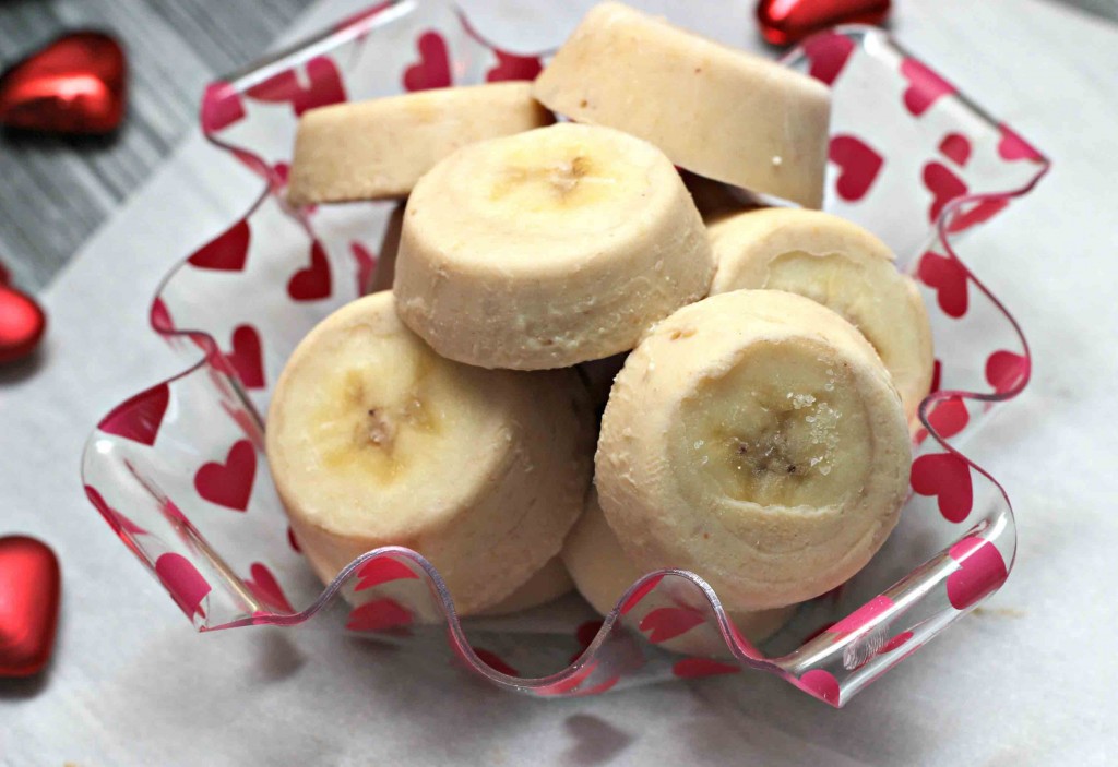 Create frozen banana Peanut yogurt treats #Recipe for dogs or kids all healthy ingredients