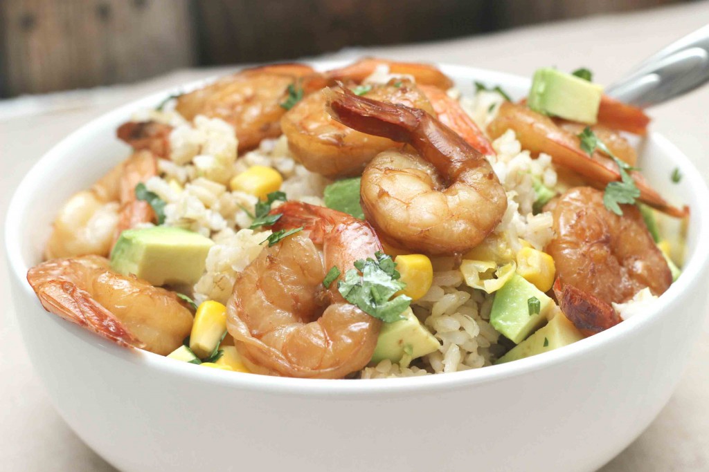 #Recipe Idea Avocado Shrimp Rice Bowl