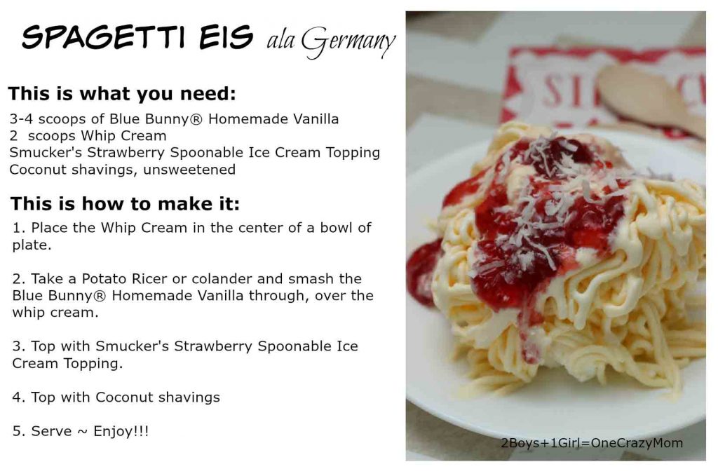 Spagetti Eis #Recipe Card