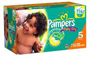 Wow.. SUPER HOT Pampers Deal Size 4 & 5 !! $27.12 for 176 count box!!