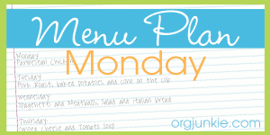 Monday Meal Plan 5/2