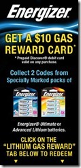 Energizer #Giveaway get 2 packs of Batteries and a Gift card