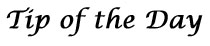 Tip of the day